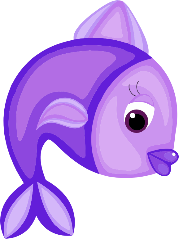 Download Medium Image - Clip Art Purple Fish PNG Image with No Background -  PNGkey.com