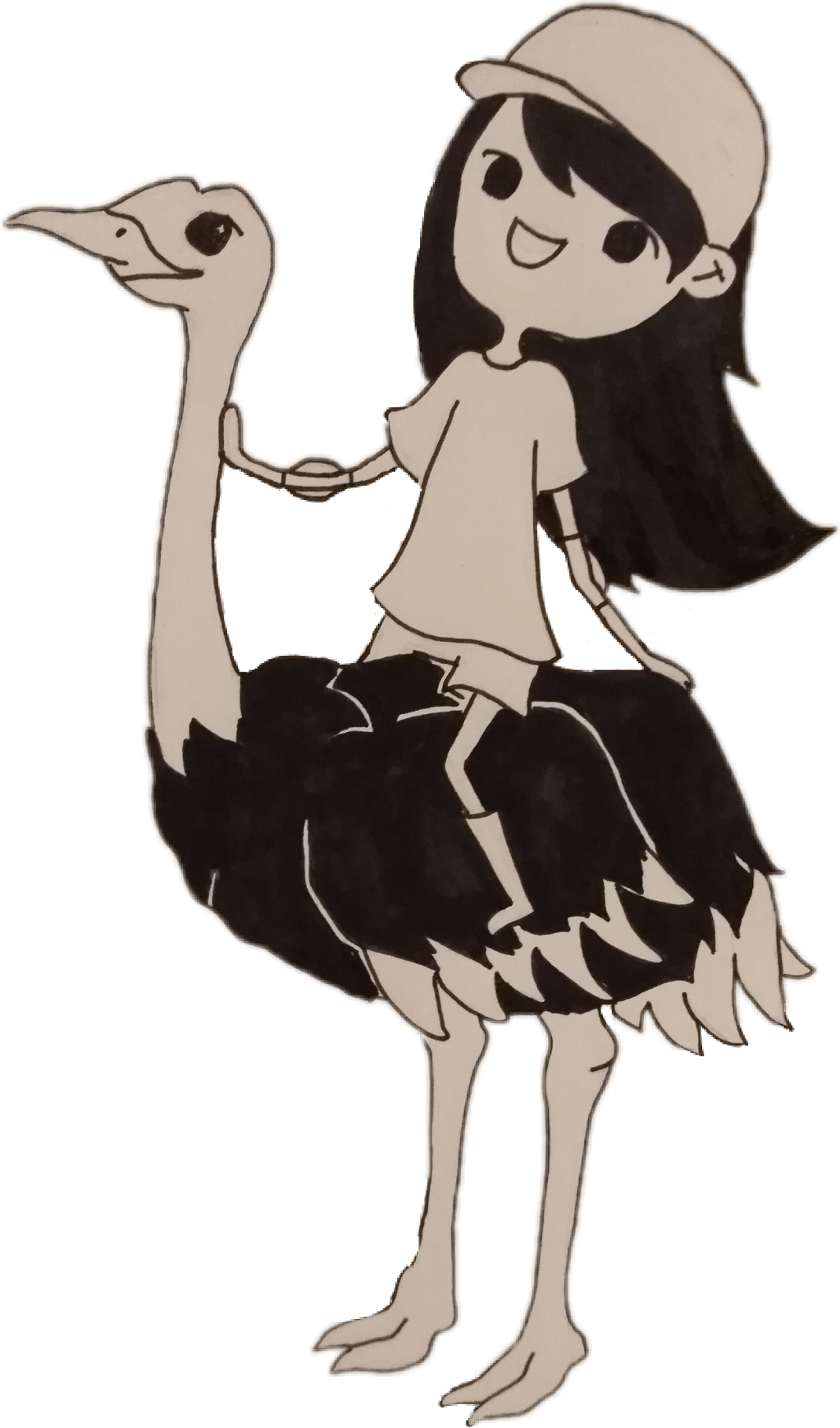 Ostrich Clipart Kawaii - Kawaii Ostrich (1024x1740), Png Download