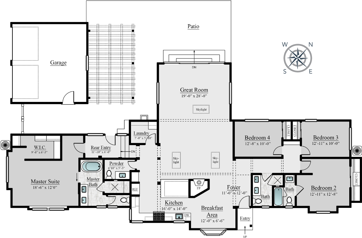 567 Rosario Dr Floorplan - Floor Plan (1200x788), Png Download