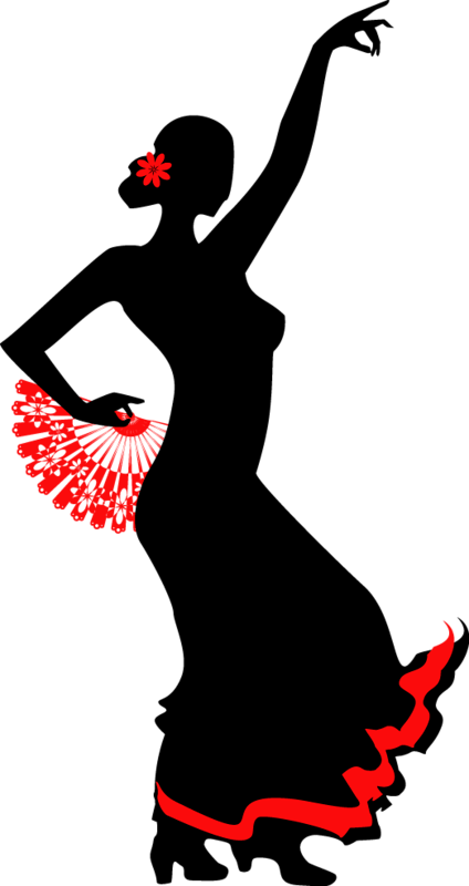 Dance Clipart Shadow - Silhouette Flamenco Dancer (424x800), Png Download