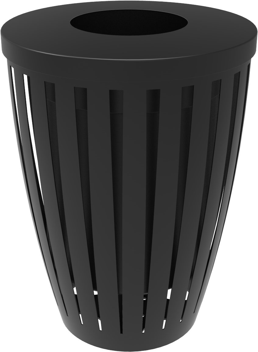 32 Gallon Downtown Trash Receptacle With Flattop (2401x1800), Png Download