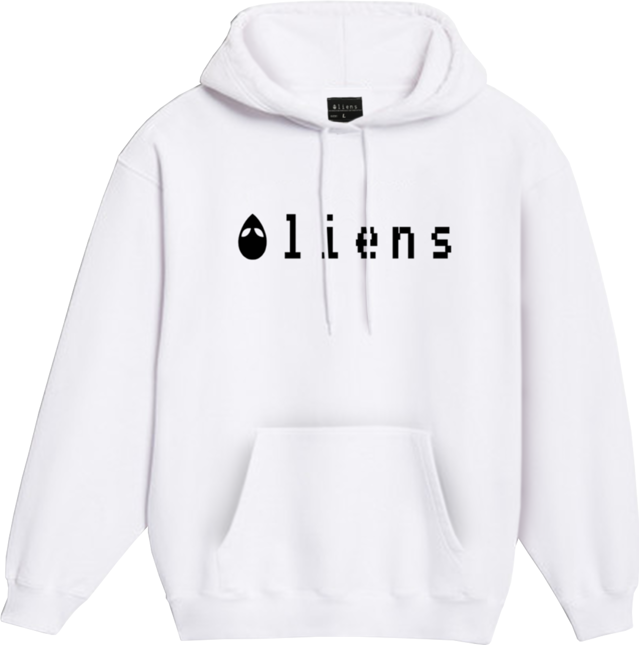 Image Of Aliens White Hoodie - Distrikt Norrebro Hoodie Wit (2000x2000), Png Download