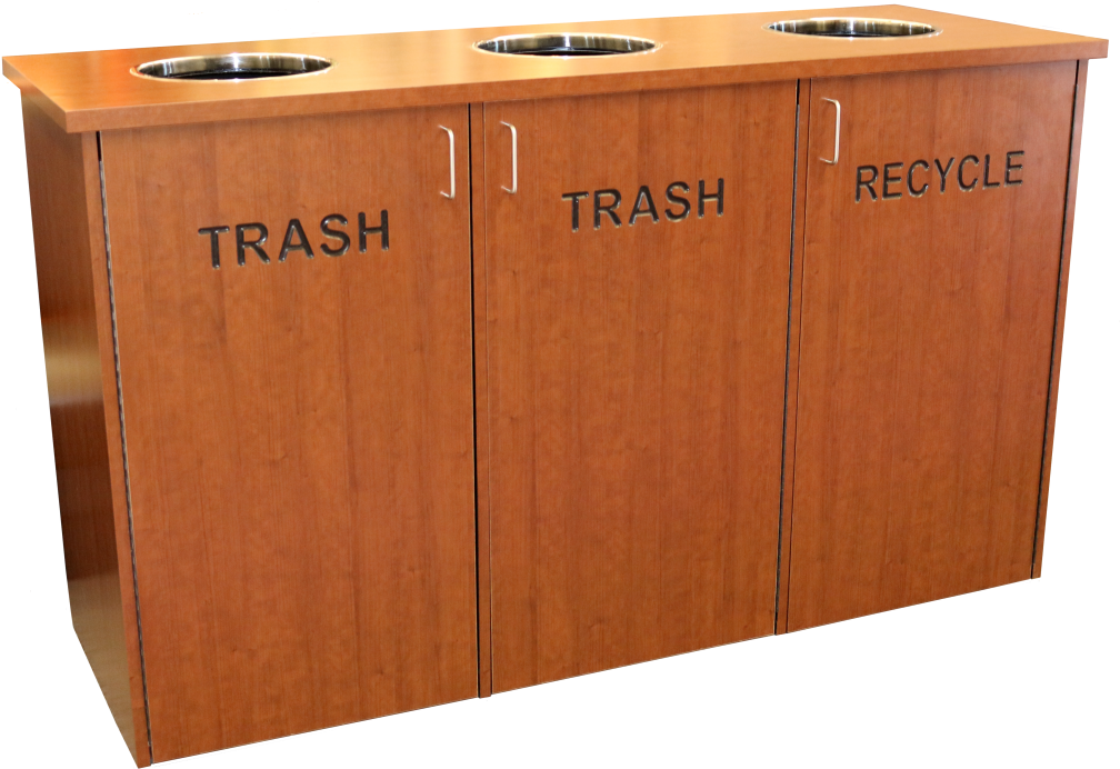 Clear Which Receptacle Is For What Waste - Cabinetry (1024x719), Png Download