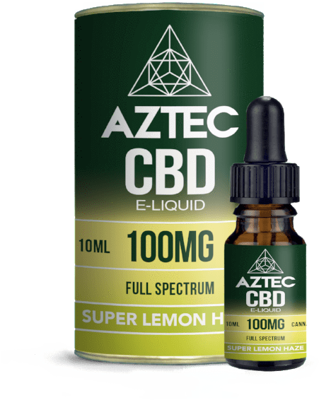 Aztec Cbd 10ml / 100mg Aztec Super Lemon Haze Full - Cannabidiol (500x636), Png Download