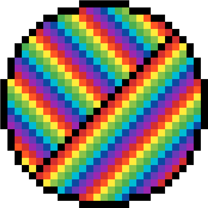 Rainbow Circle Patern - Pixel Art Planet Png (960x1200), Png Download