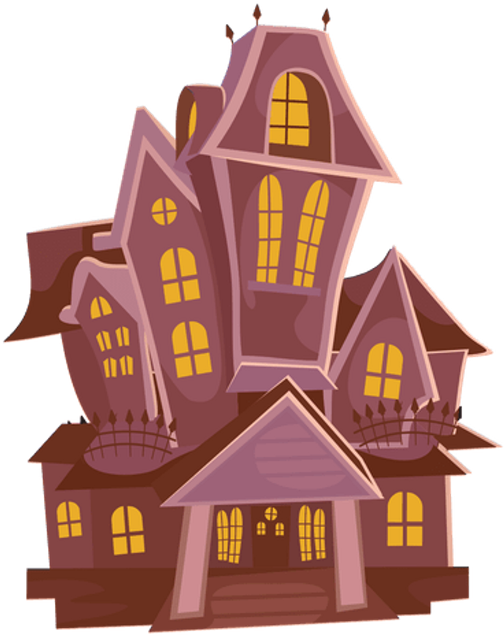 Ftestickers Wall Castle Structure - Clipart Haunted House Png (1024x1024), Png Download