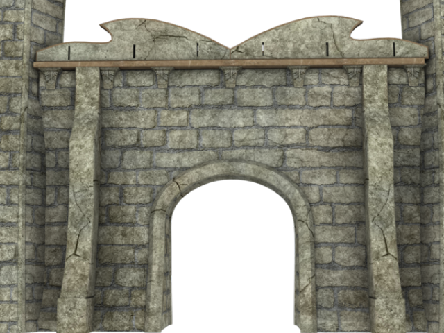 Wall Clipart Castle Entrance - Triumphal Arch (640x480), Png Download