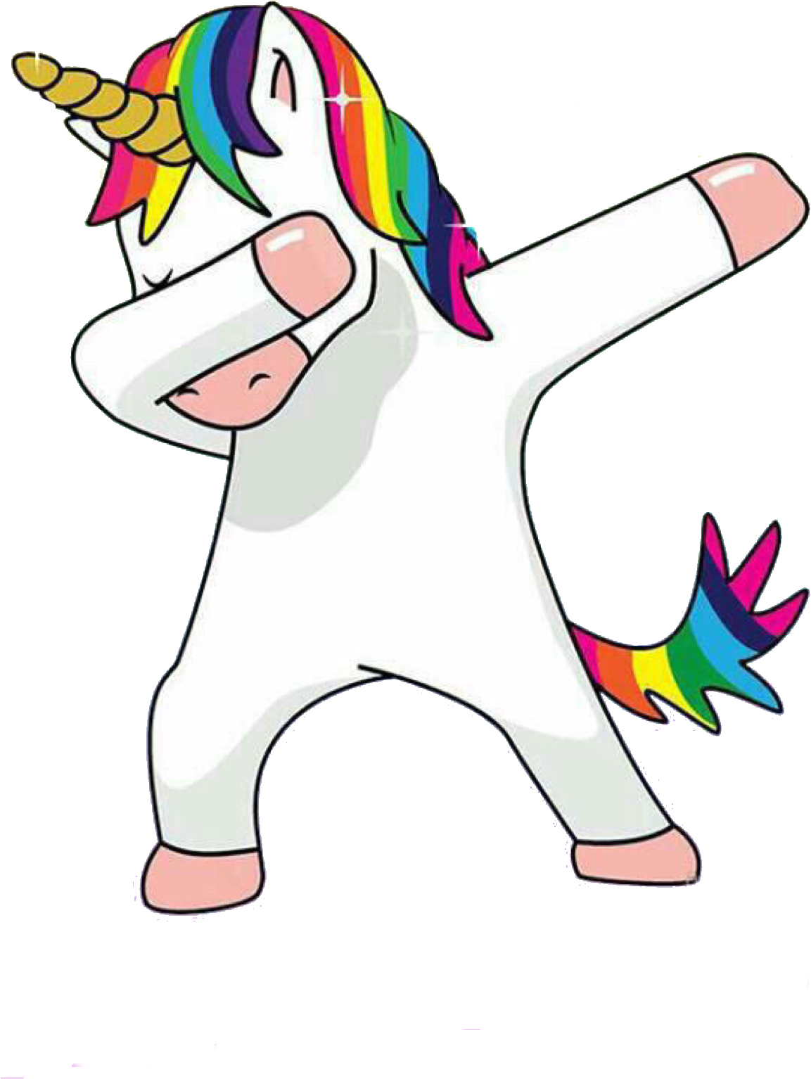 Unicorn T-shirt Dab Mobile Phones Desktop Wallpaper - Dabbing Unicorn (1153x1534), Png Download