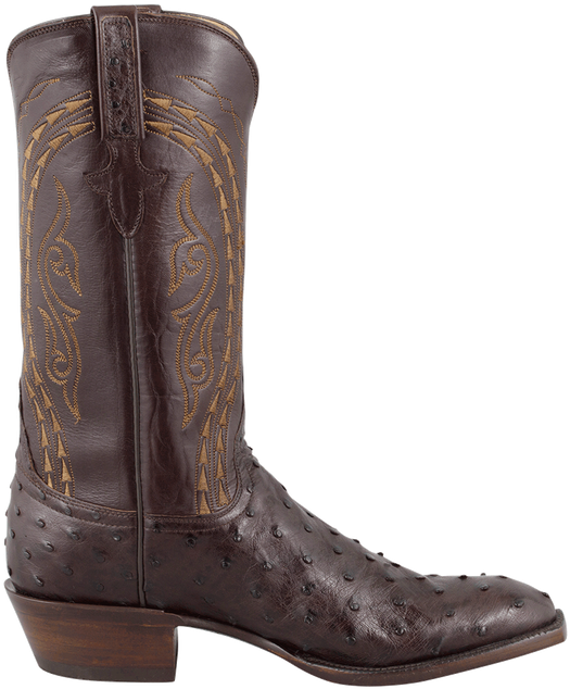Lucchese Men's Nicotine Full-quill Ostrich Boots - Lucchese Mad Dog Goat Boots (544x800), Png Download