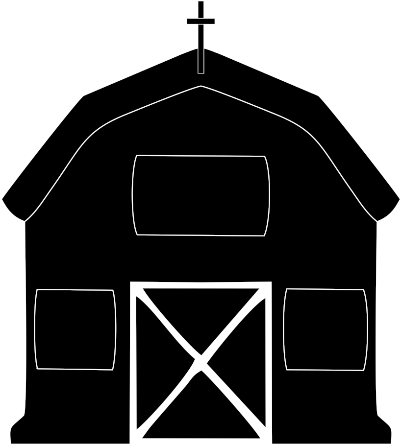Church Black Icon Image - Lettering Of Word Farmer (893x1024), Png Download