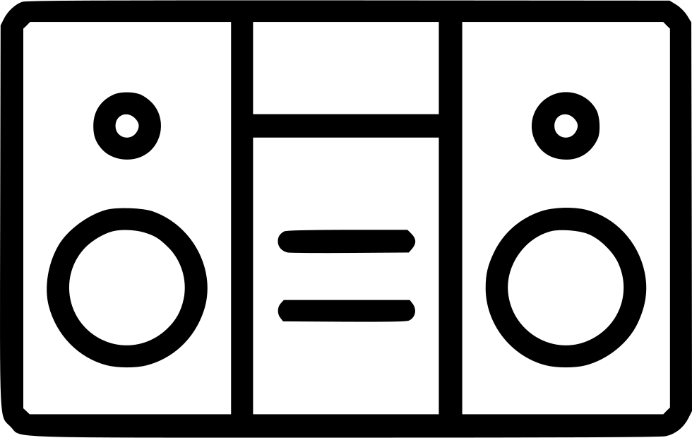 Audio Speaker Music Boombox Radio Sound Svg Png Icon - Circle (980x620), Png Download