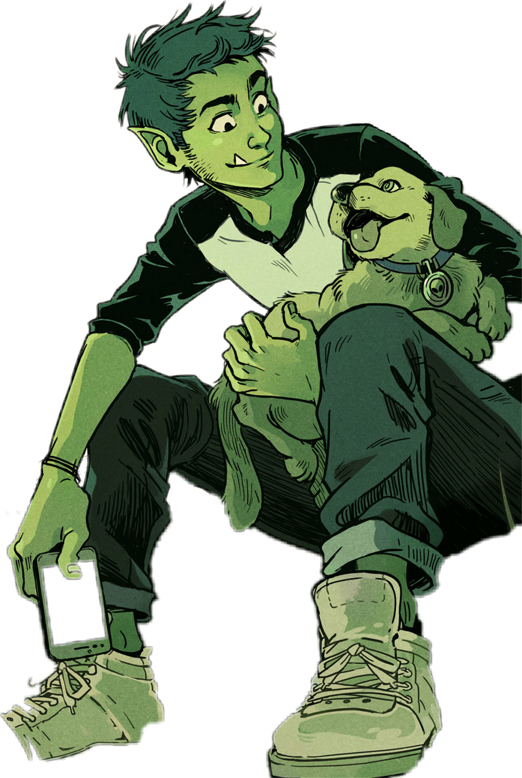Beastboy Sticker - Teen Titans Beast Boy Fanart (1024x1525), Png Download