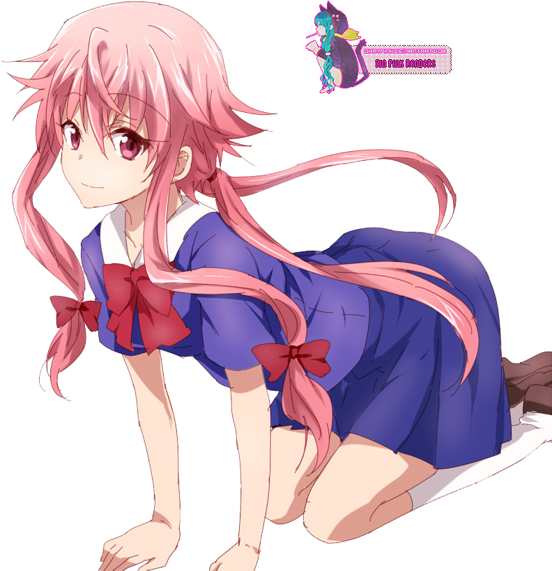 Ragazze Anime Images ♥˛•*anime Girls¸ - Yuno Gasai Render (800x860), Png Download