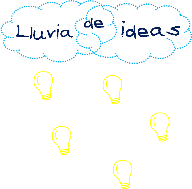 B)(idea Isabel)cojer Un Marco De Fotos Que Tenga Muchos - Lluvia De Ideas Png (701x708), Png Download