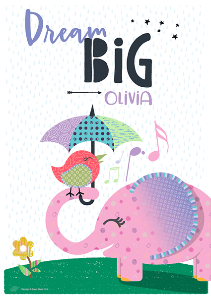 Dream Big Olivia Name Print - Nursery (600x600), Png Download