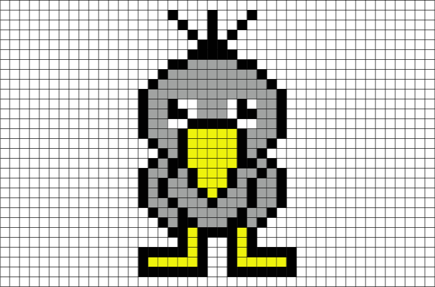 Facile Pixel Art Pokemon (880x581), Png Download