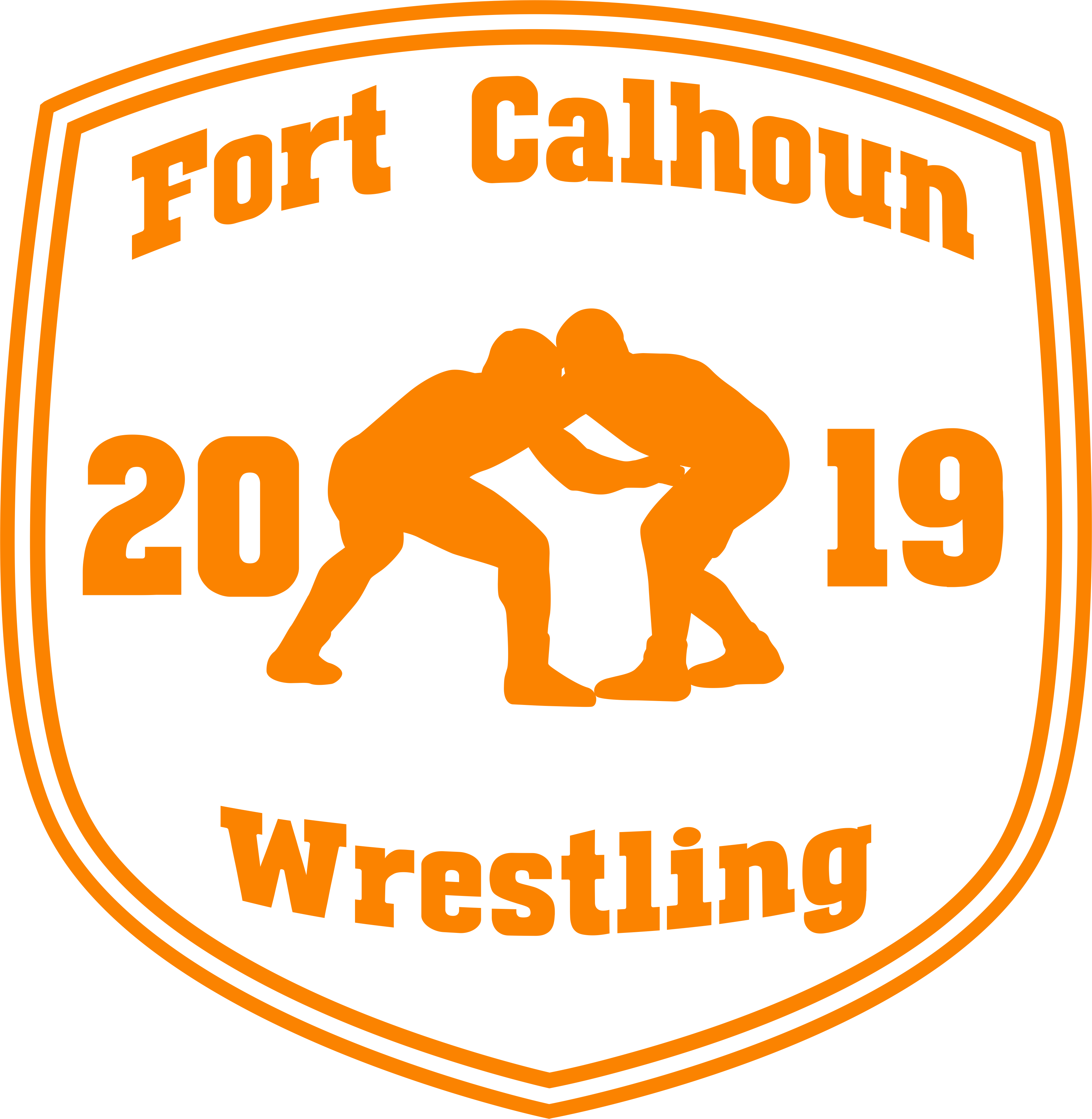 Vinyl Wrestling Shield Decal (3368x3451), Png Download