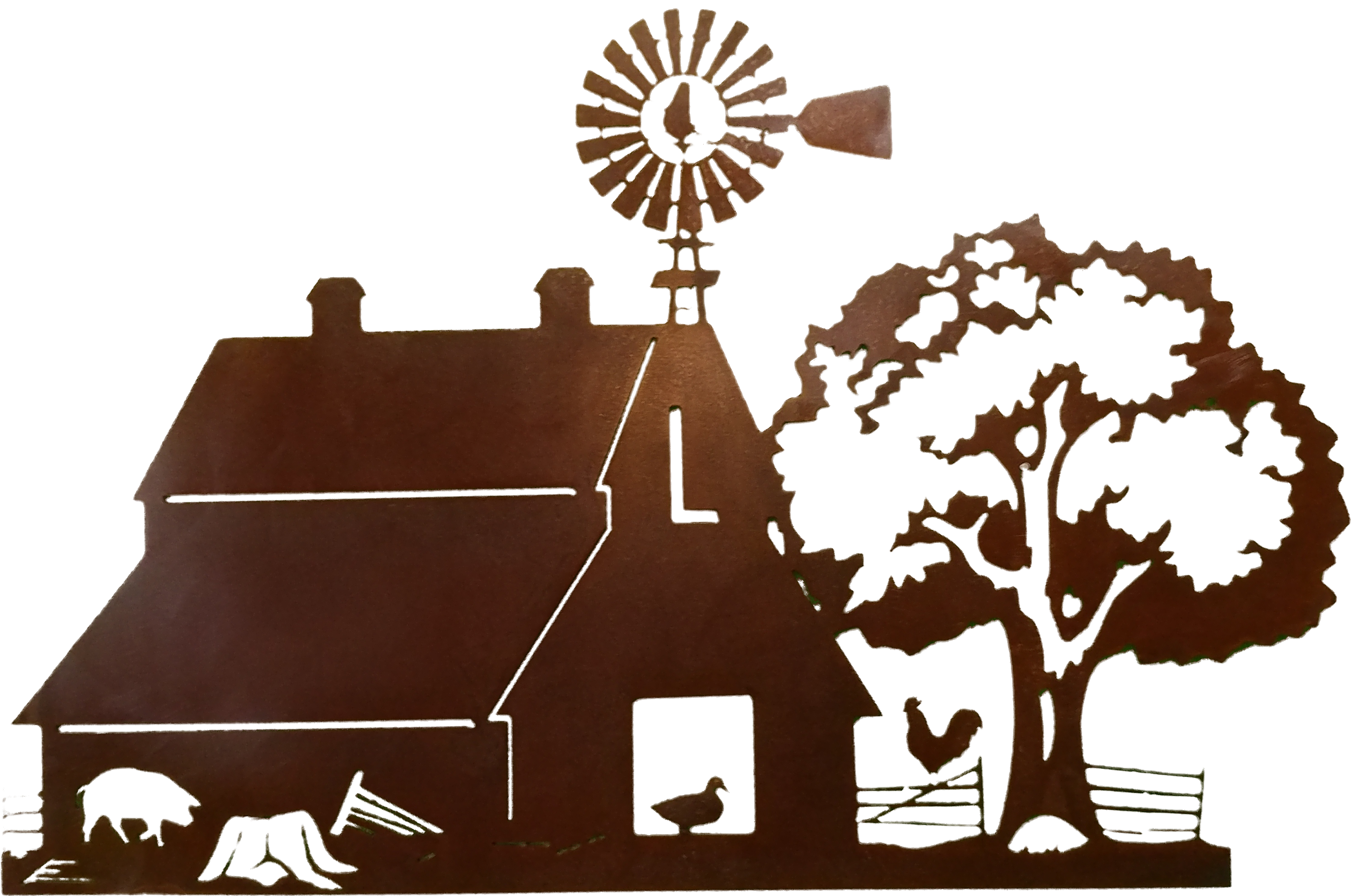 Barn Windmill Scene - Tree City Usa (4656x2620), Png Download