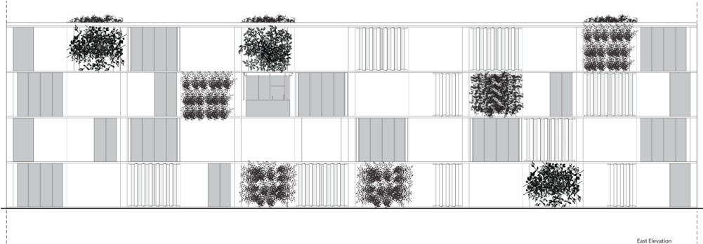 Eastelevation - Monochrome (1000x365), Png Download