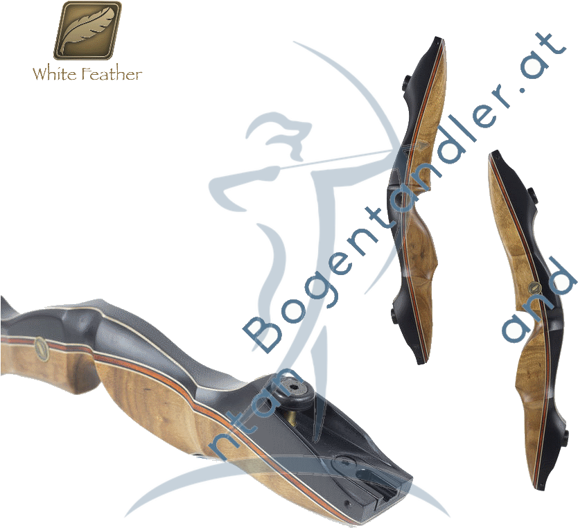 White Feather Lark 19" Ilf Wooden Riser With Carbon-inlay - Sword (861x861), Png Download