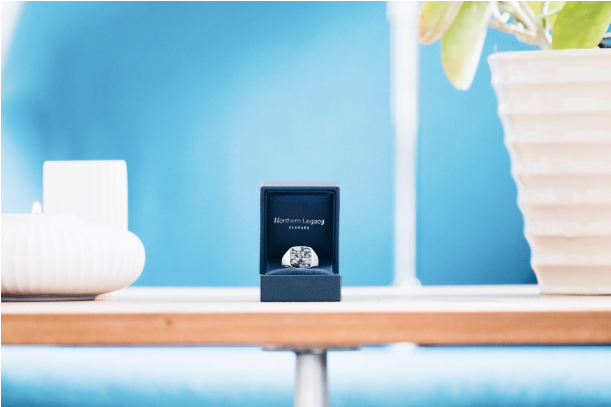 Snowflake Signature - Silver Ring - Couch (610x610), Png Download