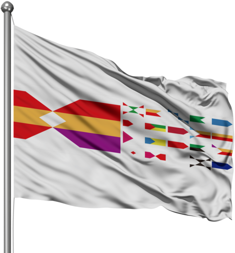 Spanish Federation Flag Concept - Blank Waving Flag Template (820x547), Png Download