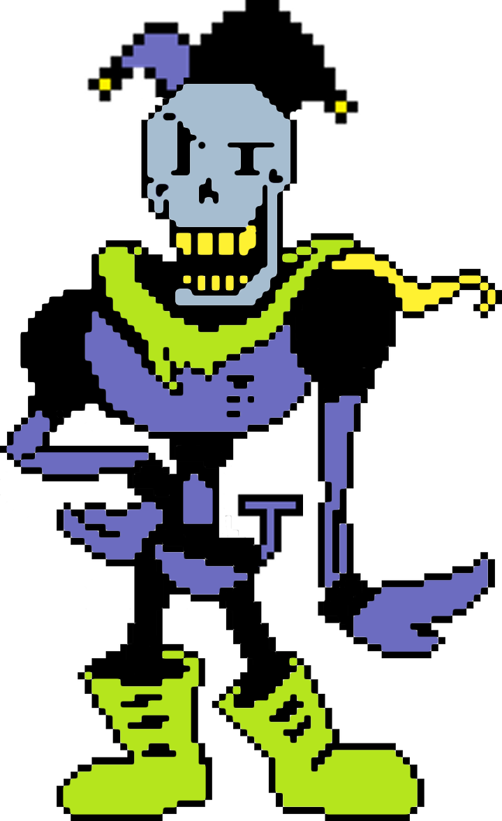 Mix Of Jevil And Papyrus - Illustration (719x1175), Png Download
