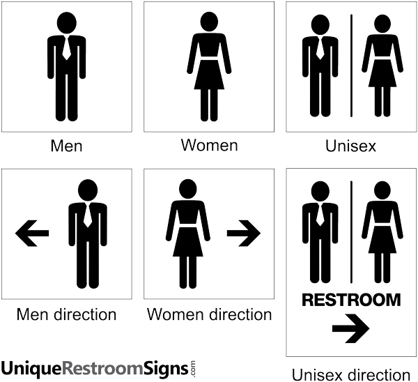 Bathroom Sign Template - Sign (600x548), Png Download