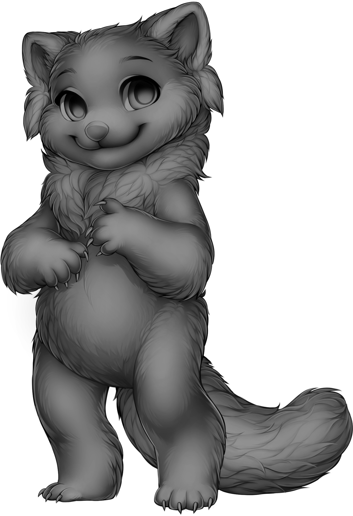 Drawn Red Panda Furvilla - Furvilla Base (1553x2178), Png Download