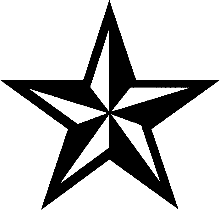 An Idea For A Black Tattoo With A Big Black Star (700x667), Png Download