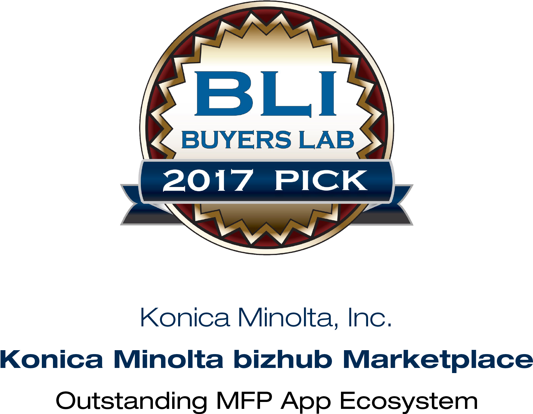 Konica Minolta Bizhub Marketplace Apick Seal W17 - Konica Minolta Awards 2017 (2093x1566), Png Download
