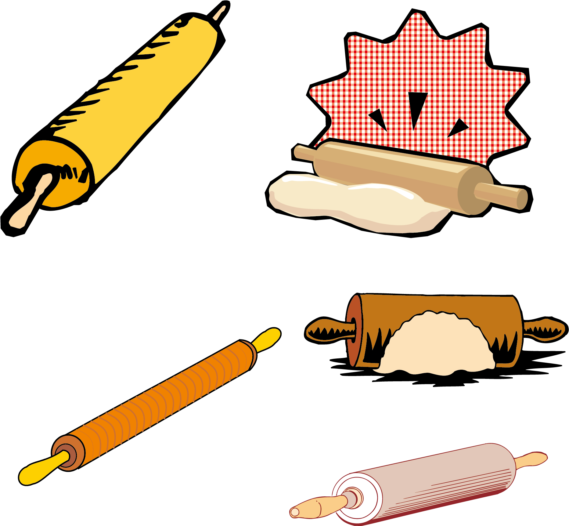 The Kitchen Clipart Rolling Pin - Rolling Pin Clip Art (2000x2000), Png Download