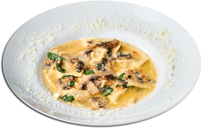 Ravioli Stuffed With Rabbit And Tomato-mushroom Sauce - Yellow Curry (699x452), Png Download