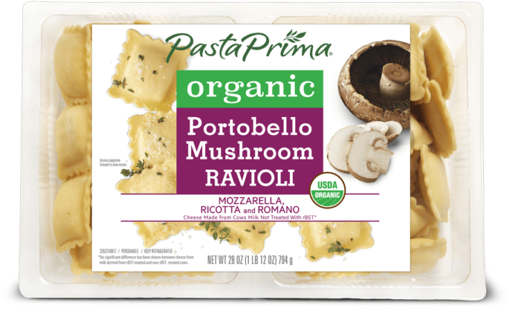 Organic Portobello Mushroom Ravioli - Pasta Prima (768x484), Png Download