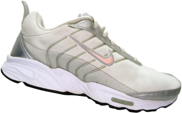 Nike View Ii Off White Gray Pink Logo Rolling Rail - Running Shoe (640x480), Png Download