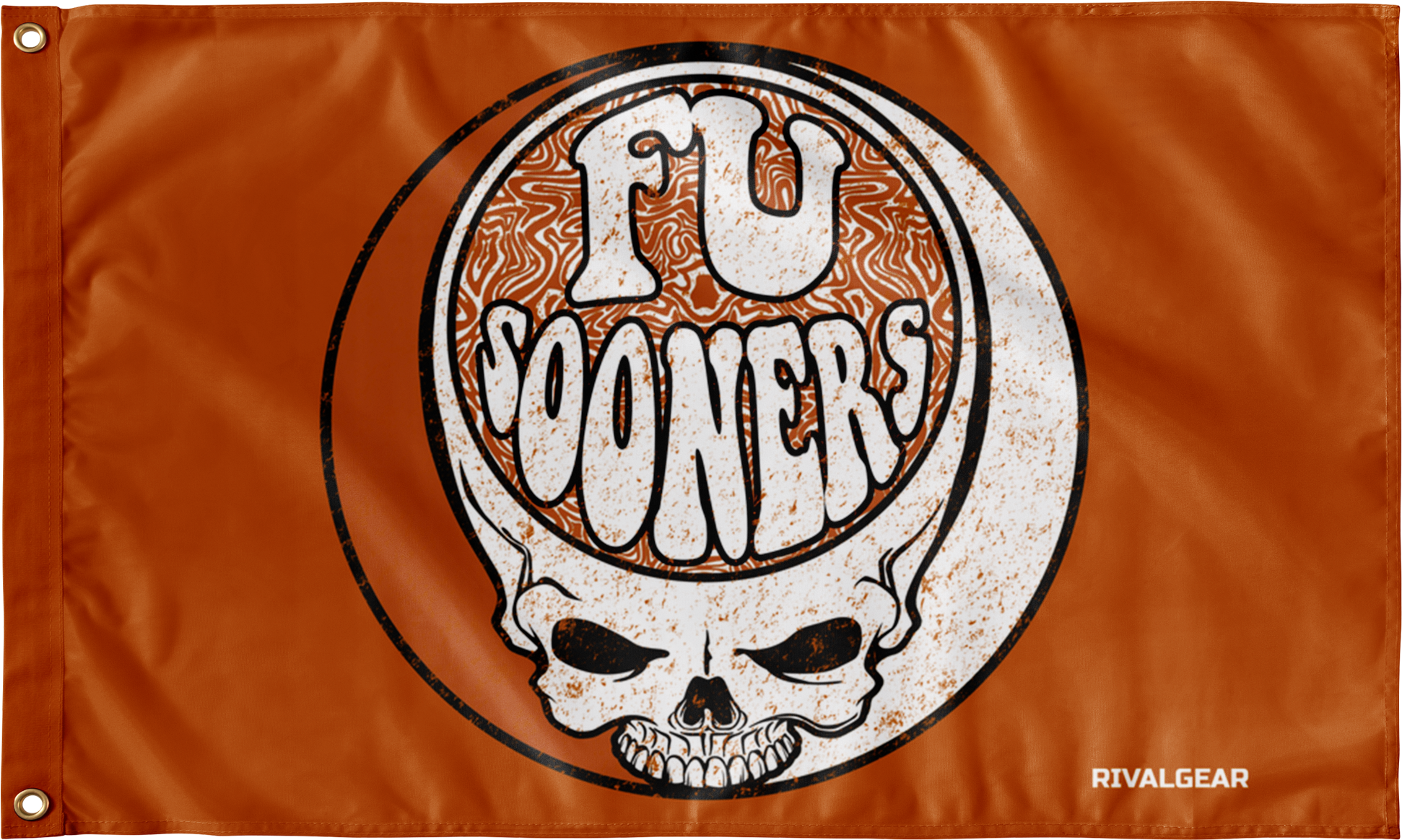 Texas Longhorns One-sided Wall Flag, Fu Sooners Skull - Flag (2000x2000), Png Download