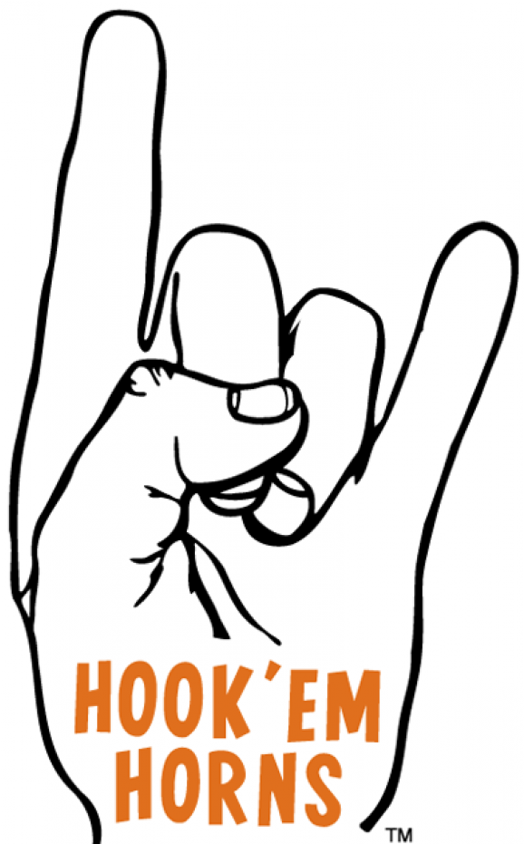 Texas Longhorns Iron On Stickers And Peel-off Decals - Hook Em Horns Clipart (750x930), Png Download