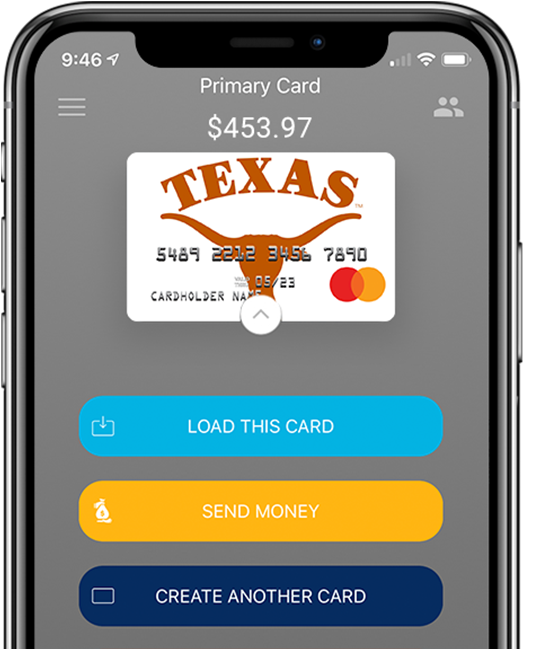 Texas Longhorns Fancard Prepaid Mastercard® In The - University Of Texas (646x682), Png Download