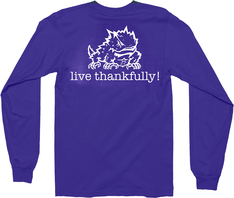 Purple Lt Tcu - Long-sleeved T-shirt (1000x1000), Png Download