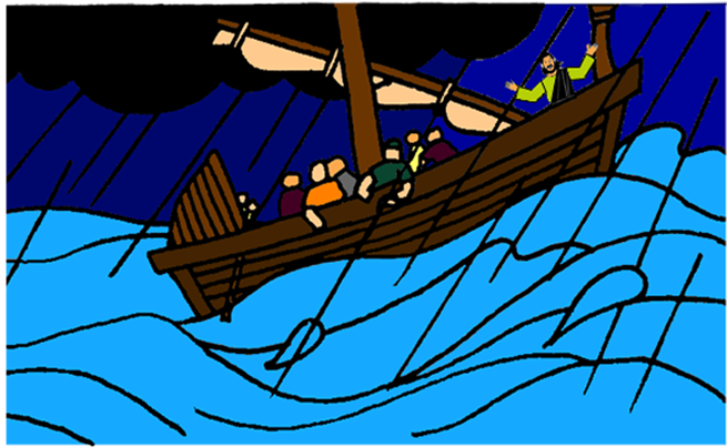 Jesus Calms The Storm Mission Bible Class Png Freeuse - Jesus Calms The Storm Clipart (700x467), Png Download