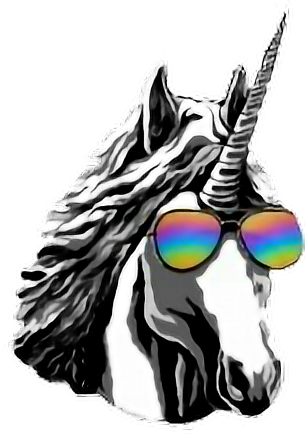 Unicorn Sticker Clipart , Png Download - Cool Unicorn (1024x1454), Png Download