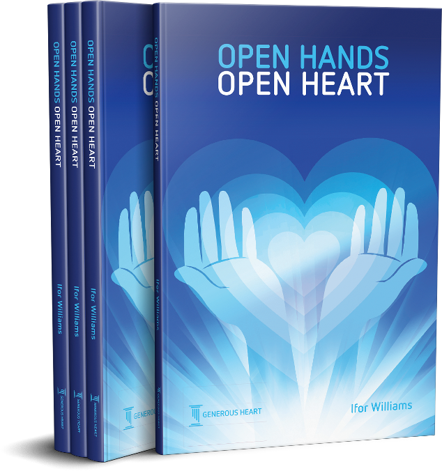 Open Hands Open Heart Book Set - Png Of Heart Logo With Generous (634x676), Png Download
