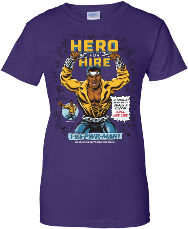 Hero For Hire Luke Cage T Shirt & Hoodie - Ikke Snakk Til Meg Jeg Teller (800x800), Png Download