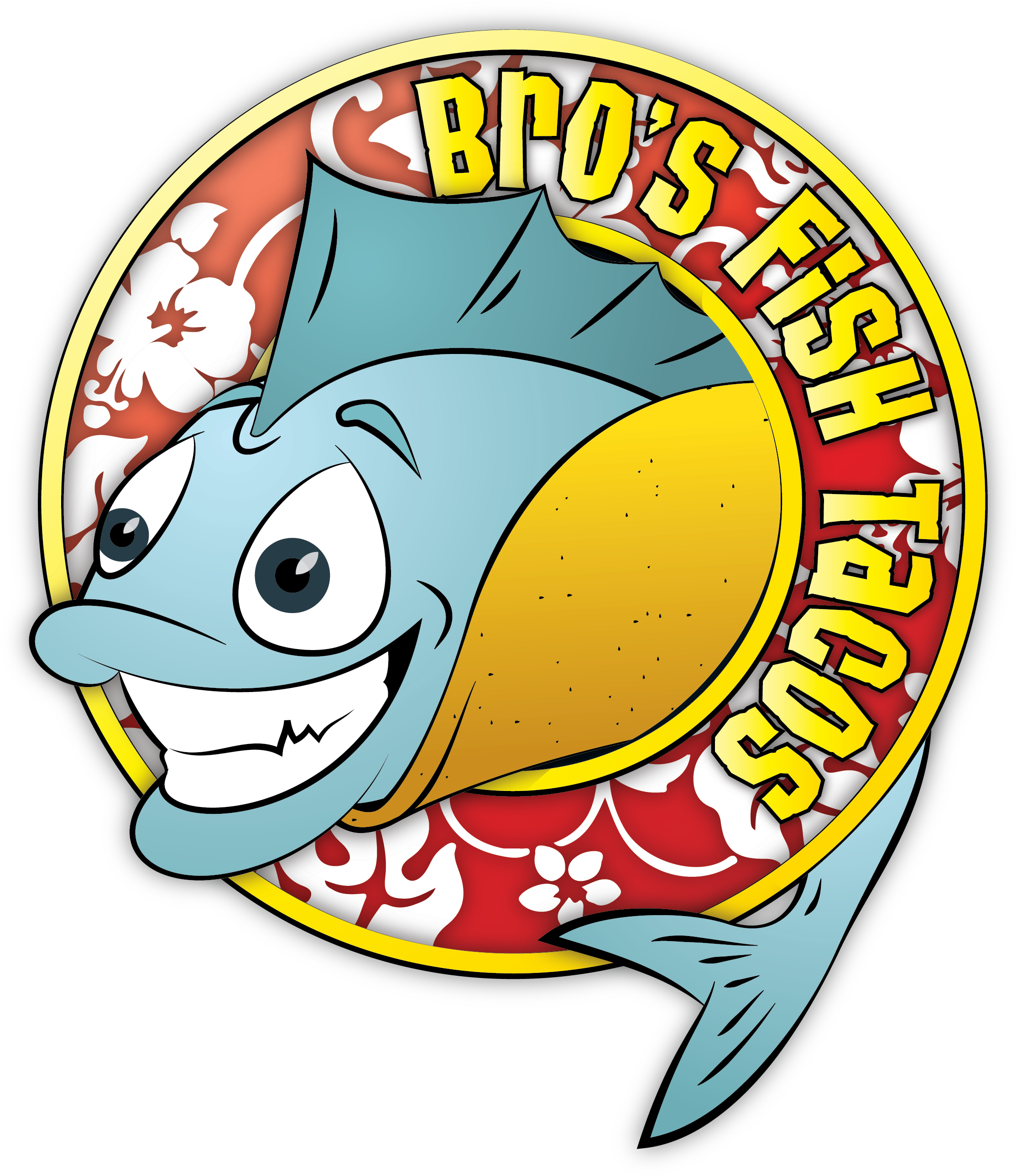 Bro's Fish Tacos - Cartoon (3187x2853), Png Download