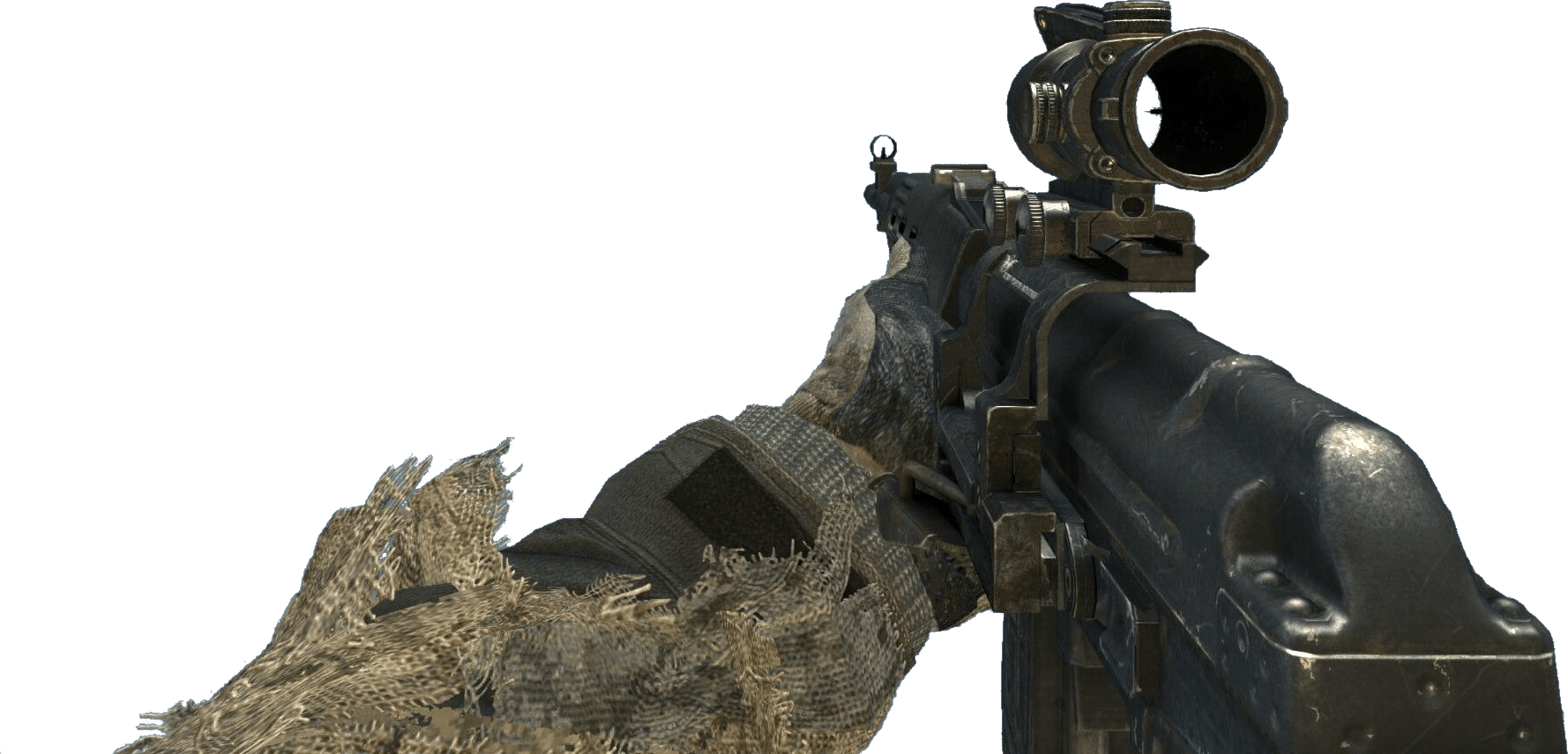 Modern Warfare A With Acog Sight Pictures And Ideas - Sniper Rifle (1778x856), Png Download