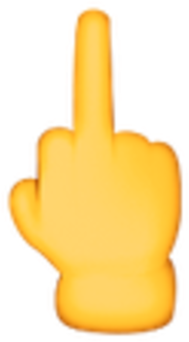 Middlefinger - Middle Finger Emoji Png (1200x1200), Png Download
