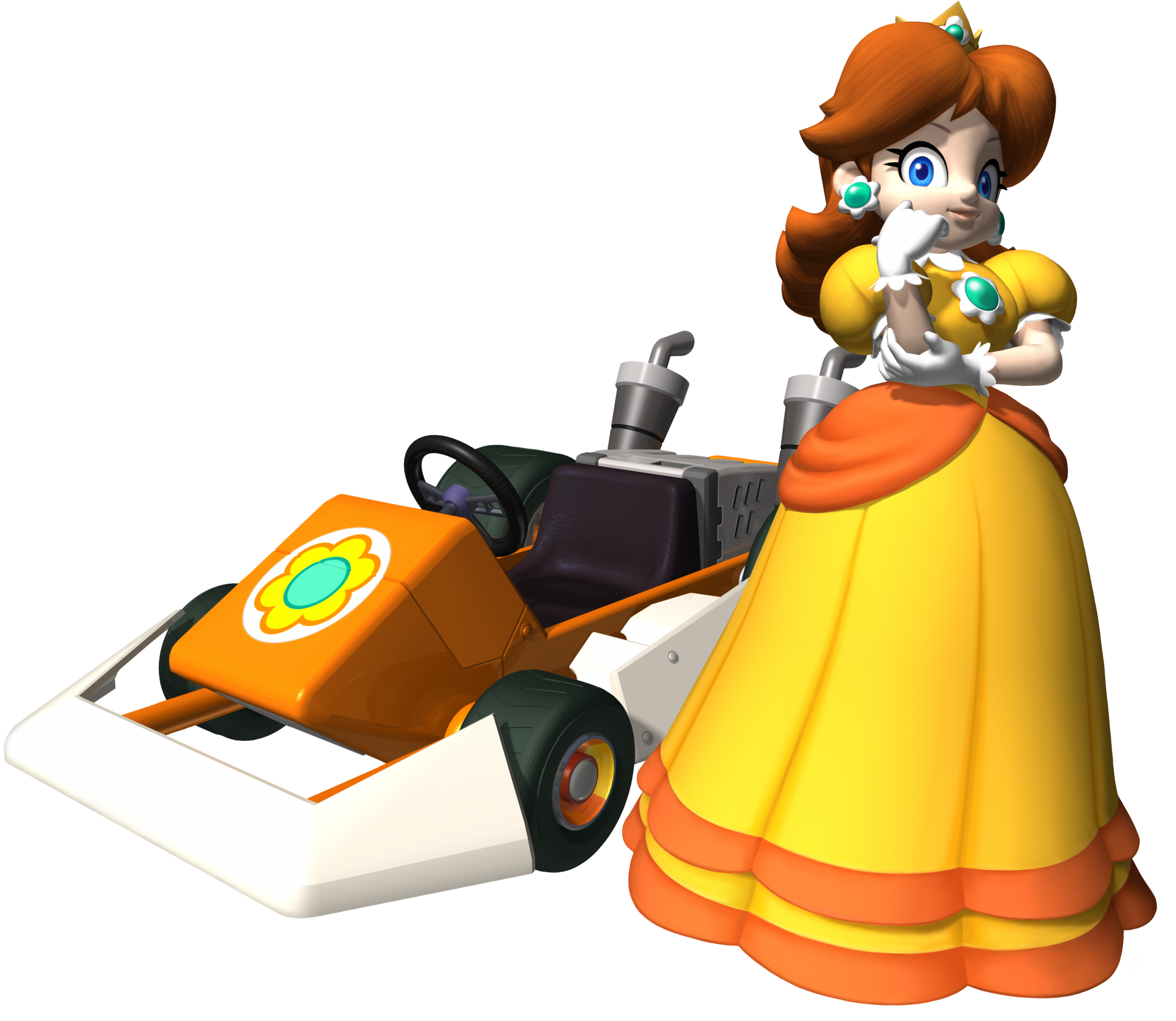 A Thorough Analysis On The Different Entities Of Daisy - Mario Kart Daisy (2996x2593), Png Download