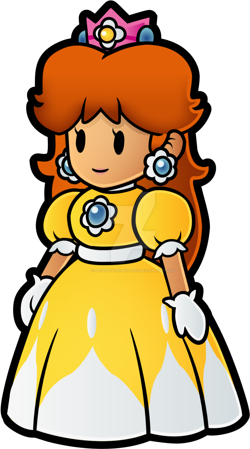 Paper Princess Daisy Coloring Pages - Super Paper Mario Daisy (1024x1819), Png Download