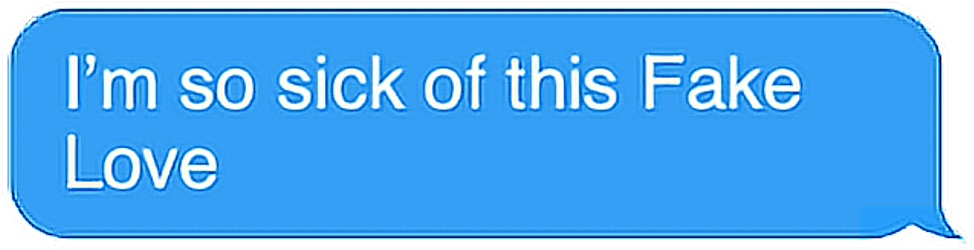 Btsfakelove Bts Lyrics Fakelove Textmessage Bubbletext - Majorelle Blue (1024x1024), Png Download