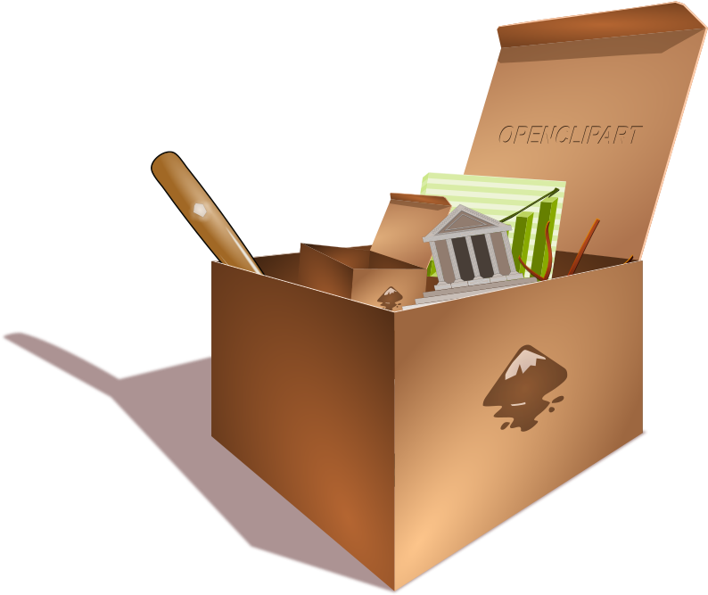 Free Clipart - Box With Materials Clipart (800x667), Png Download